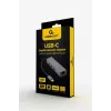 Adaptador docking Gembird A-CMU3-LAN-01 — USB-C 3.2 Gen 1, 1× Gigabit-LAN, 3× USB-A, caixa metálica, cinzento
