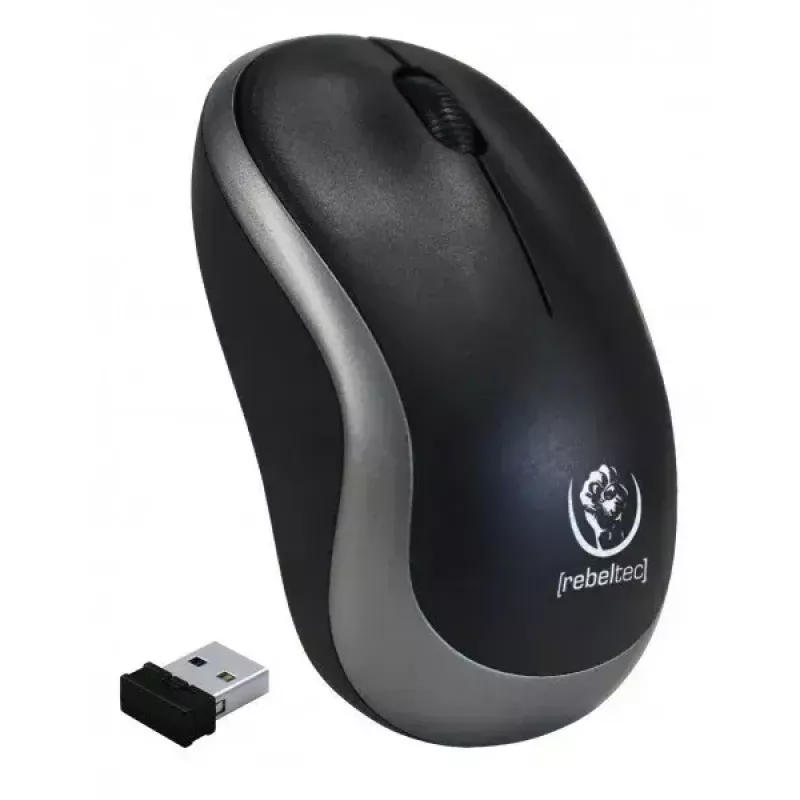 Rato ótico sem fios Rebeltec METEOR prateado RBLMYS00050 USB