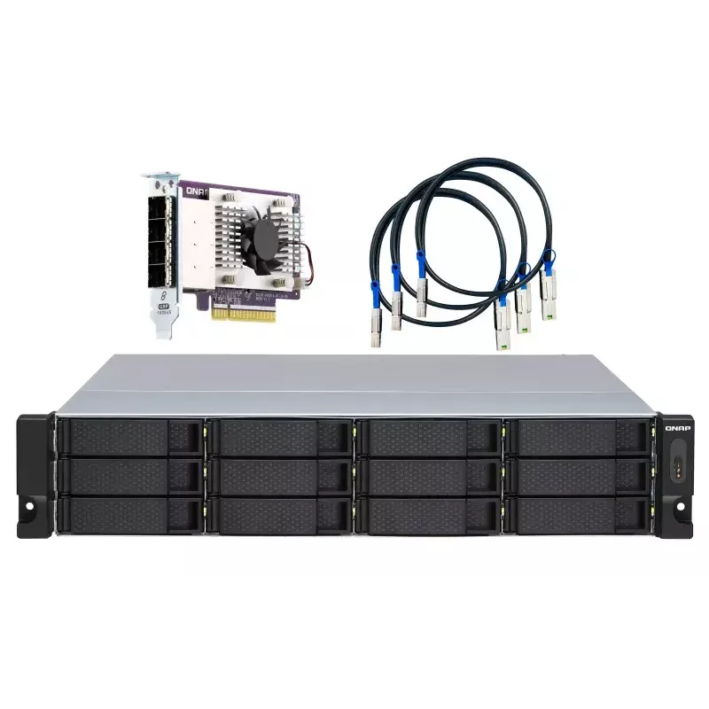 QNAP - TL-R1200S-RP - conjunto de discos - 12 baías (SATA-600) SATA 6Gb/s (externo) montável em rack 2U