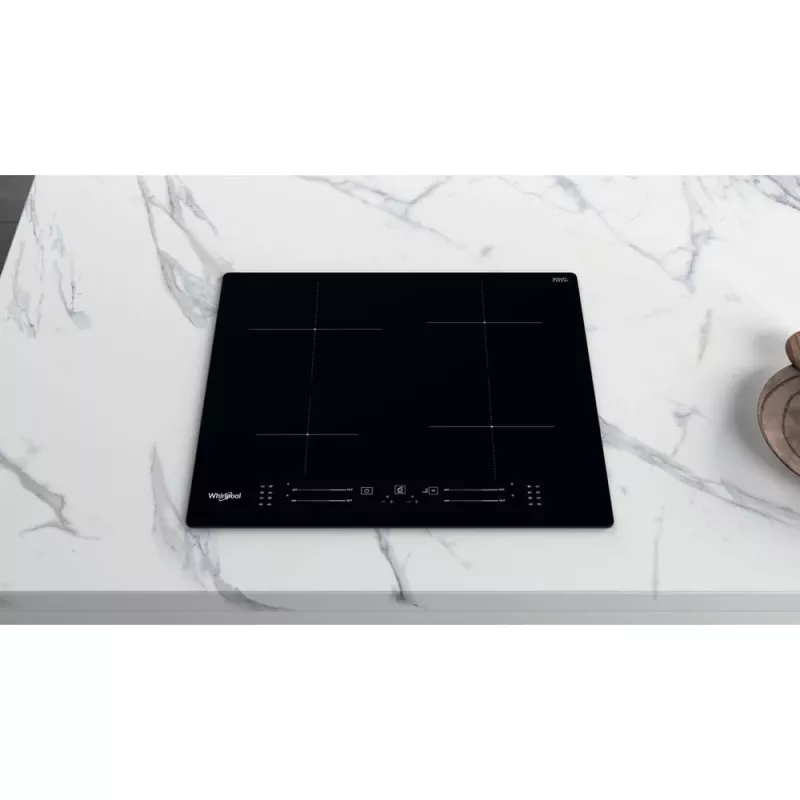 Placa de indução encastrável Whirlpool WS S4060 BF preta 60 cm 4 zonas