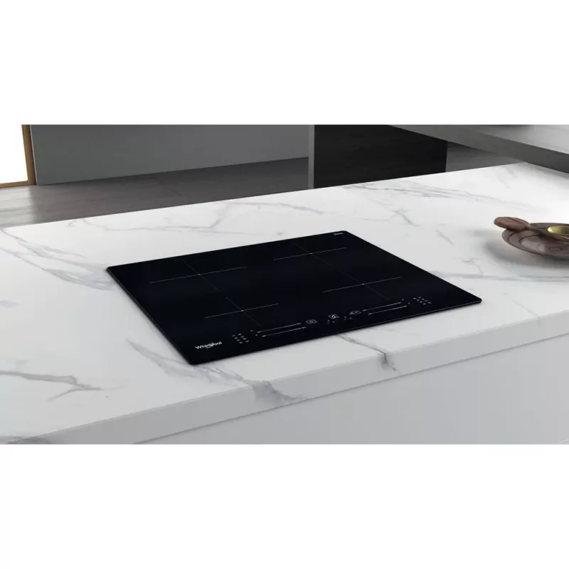 Placa de indução encastrável Whirlpool WS S4060 BF preta 60 cm 4 zonas
