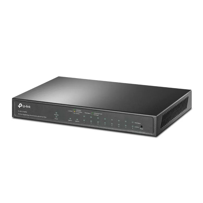 Switch gerido TP-Link TL-SG1210MPE 10 portas Gigabit com 8 portas PoE+