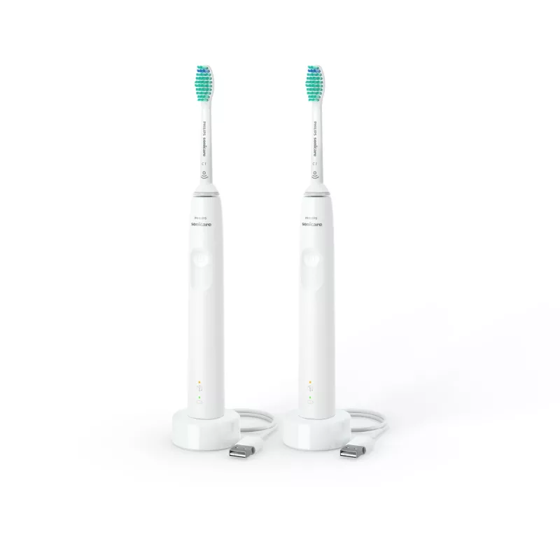 Philips 3000 series 3100 series HX3675/13 pack de 2 escovas de dentes elétricas - branco