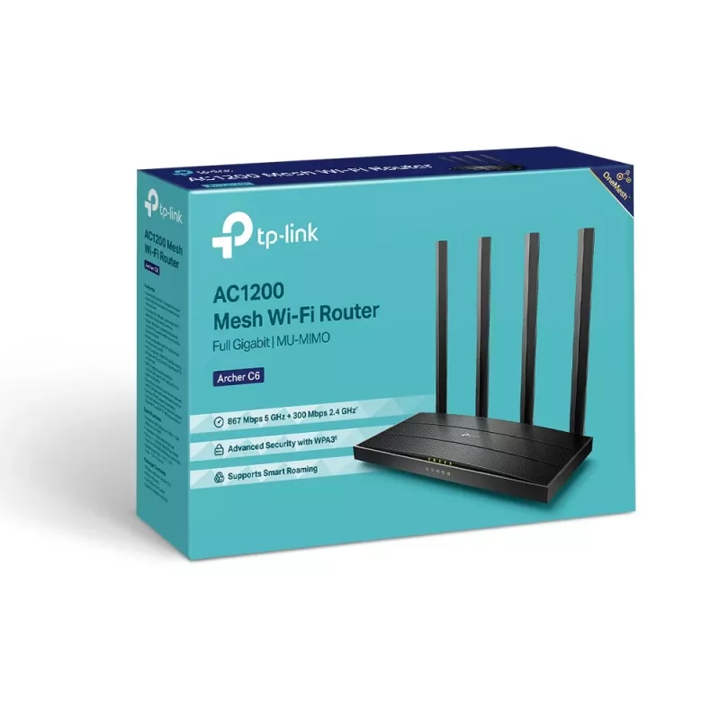 Router Wi-Fi TP-Link Archer C6 Fast Ethernet dual band (2,4 GHz / 5 GHz) branco