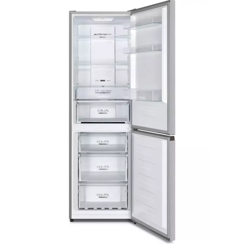 Combinado frigorífico-congelador independente Gorenje NRK6192AS4, 304 L (frigorífico 207 L / congelador 97 L), No Frost, cinzento