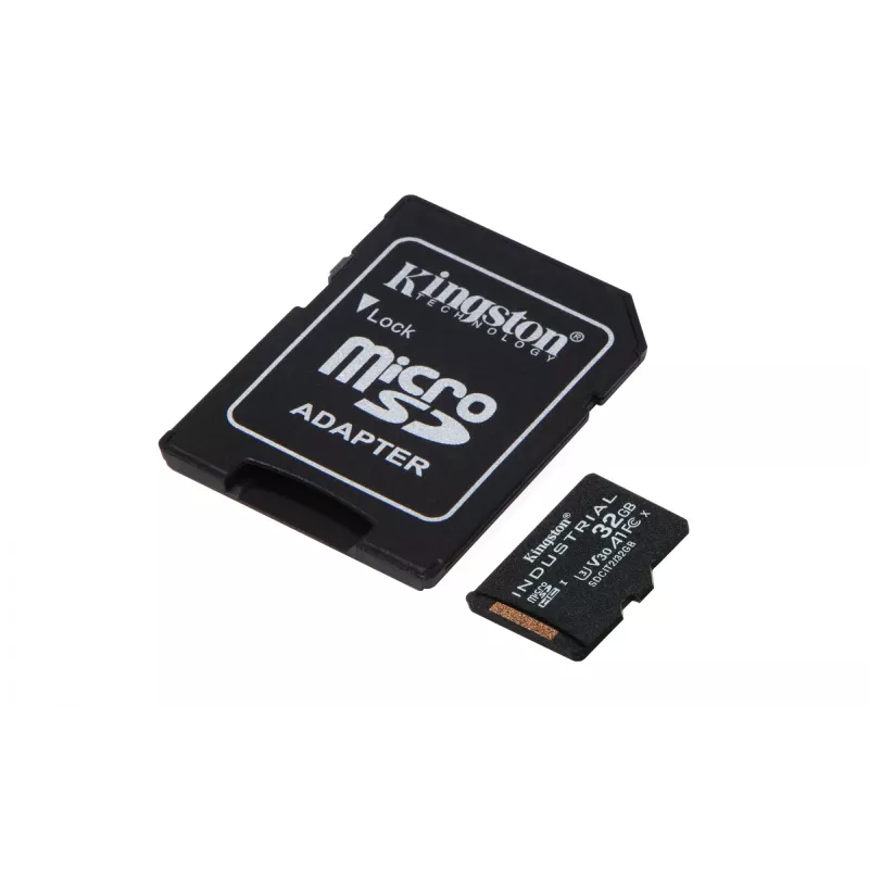 Cartão Kingston Technology 32GB microSDHC Industrial C10 A1 pSLC + adaptador SD