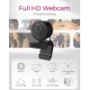 Webcam ICY BOX IB-CAM501-HD 1920 x 1080 pixels USB 2.0 preta