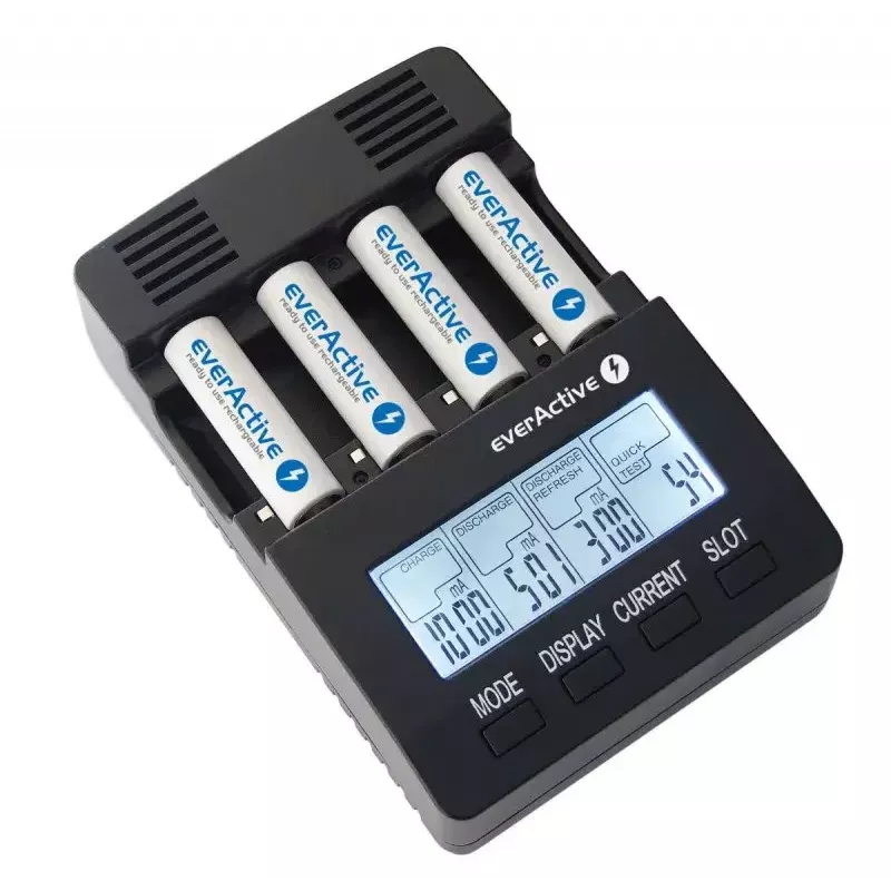 everActive NC-3000 carregador de pilhas com processador para AA/AAA/C/D