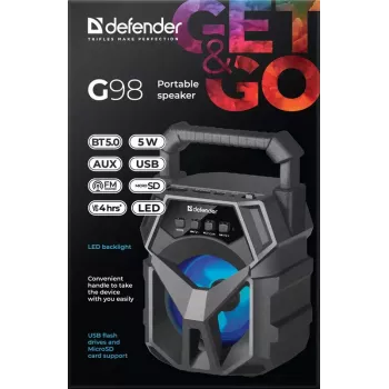 Altifalante portátil Mono Defender G98 preto
