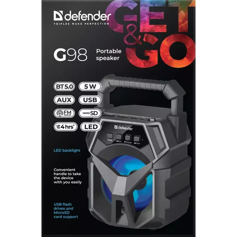 Altifalante portátil Mono Defender G98 preto