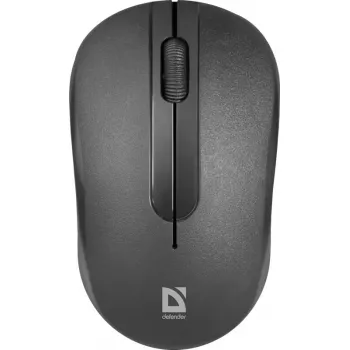 Rato ótico sem fios DEFENDER HIT MM-495 RF, ambidestro, 1600 DPI, recetor USB RF, preto