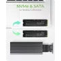 Caixa para SSD ICY BOX IB-1817MC-C31 cinzento M.2