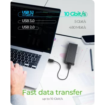 Caixa para SSD ICY BOX IB-1817MC-C31 cinzento M.2