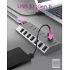 Hub ICY BOX IB-HUB1701-C3 USB 3.2 Gen 1 (3.1 Gen 1) Type-B 5000 Mbit/s antracite