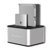 Docking station QOLTEC 5316 para 2x HDD/SSD de 2,5/3,5 polegadas, SATA, USB 3.0 (5 Gb/s), caixa em alumínio