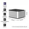 Docking station QOLTEC 5316 para 2x HDD/SSD de 2,5/3,5 polegadas, SATA, USB 3.0 (5 Gb/s), caixa em alumínio