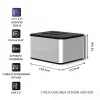 Docking station QOLTEC 5316 para 2x HDD/SSD de 2,5/3,5 polegadas, SATA, USB 3.0 (5 Gb/s), caixa em alumínio