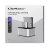 Docking station QOLTEC 5316 para 2x HDD/SSD de 2,5/3,5 polegadas, SATA, USB 3.0 (5 Gb/s), caixa em alumínio