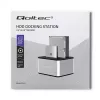 Docking station QOLTEC 5316 para 2x HDD/SSD de 2,5/3,5 polegadas, SATA, USB 3.0 (5 Gb/s), caixa em alumínio