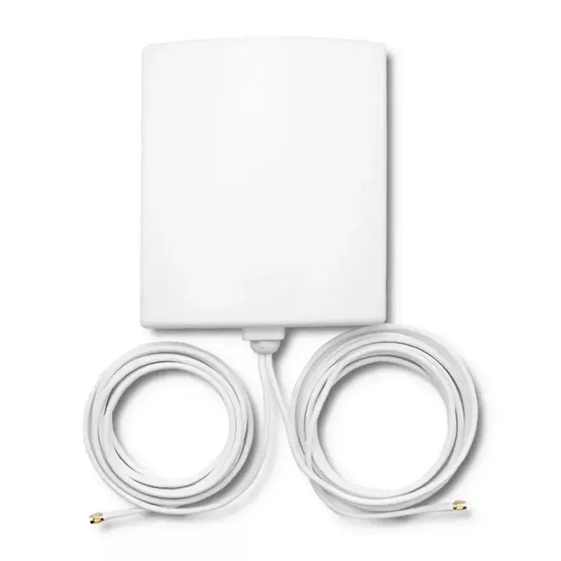 Antena direcional exterior 5G LTE QOLTEC 57022 — 14 dBi, 700–3800 MHz, 50 Ω, caixa em cobre