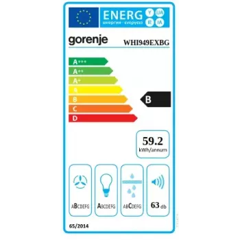 Exaustor Gorenje WHI949EXBG montagem na parede prateado, aço inoxidável 608 m³/h