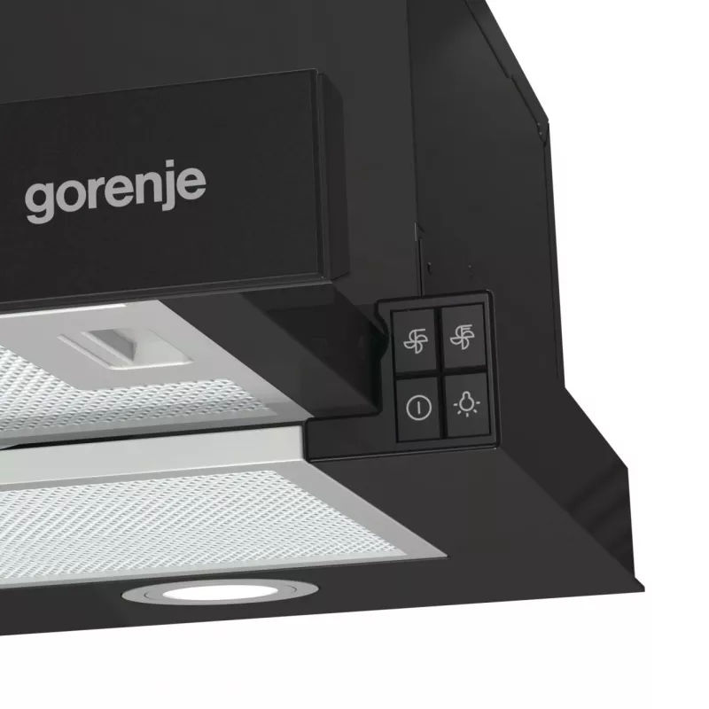 Gorenje TH62E4BG semi-integrado (extrator) preto 450 m³/h