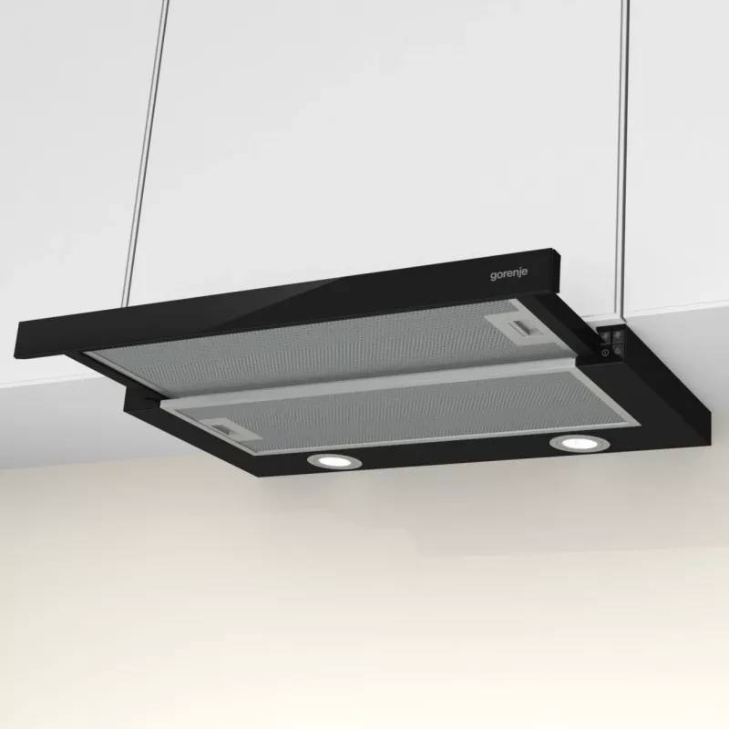 Gorenje TH62E4BG semi-integrado (extrator) preto 450 m³/h