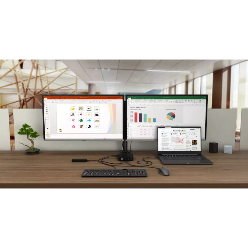 Docking station i-tec USB-C HDMI DP com Power Delivery 100 W + carregador universal 100 W
