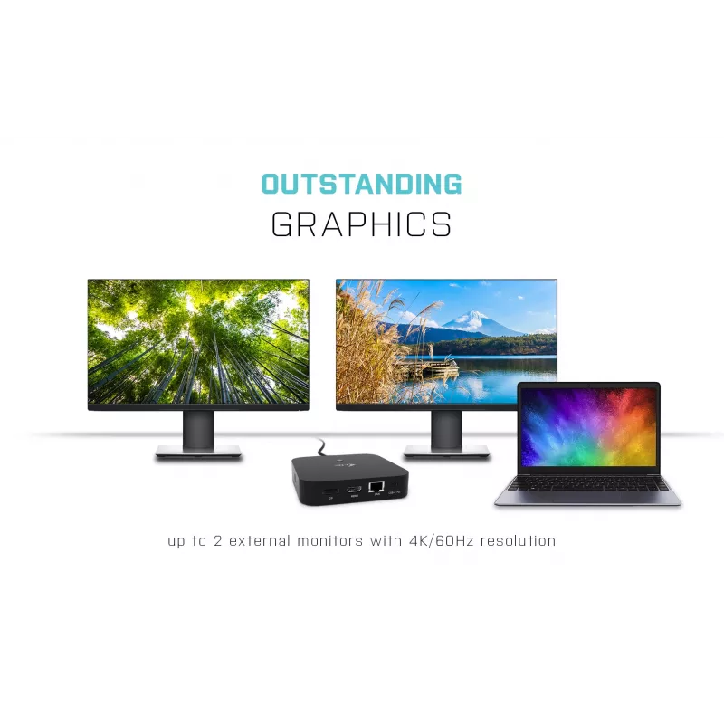 Docking station i-tec USB-C HDMI DP com Power Delivery 100 W + carregador universal 100 W