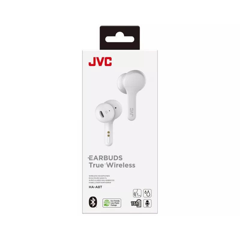 Auscultadores JVC HA-A8T-W True Wireless Stereo (TWS) In-Ear Música Bluetooth branco