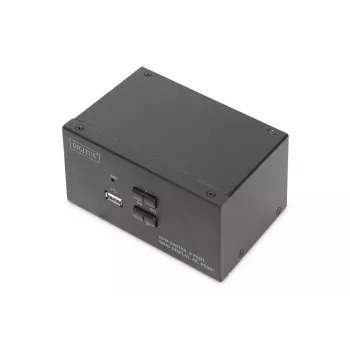 Switch KVM DIGITUS, 2 portas, ecrã duplo, 4K, HDMI