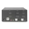 Switch KVM DIGITUS, 2 portas, ecrã duplo, 4K, HDMI