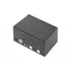 Switch KVM DIGITUS, 2 portas, ecrã duplo, 4K, HDMI