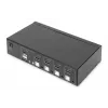 Switch KVM Digitus 4 portas ecrã único 4K HDMI