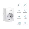 Tomada inteligente Wi-Fi TP-Link Tapo Mini, monitorização de energia, interior, branco, casa, escritório, estado, Android, iOS, sem fios