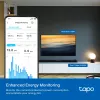 Tomada inteligente Wi-Fi TP-Link Tapo Mini, monitorização de energia, interior, branco, casa, escritório, estado, Android, iOS, sem fios