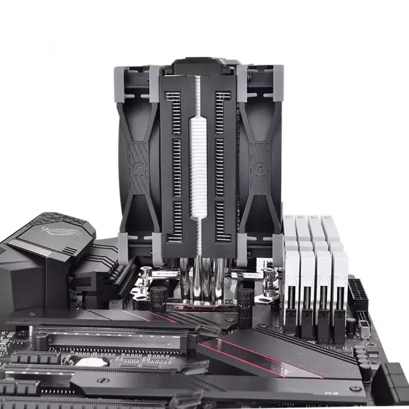 Thermaltake TOUGHAIR 510 CL-P075-AL12BL-A cooler de ar para CPU, 2 ventoinhas de 120 mm, 4 heatpipes de cobre de 6 mm, 180 W