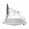 Suporte de secretária para monitor ART RAMM L-19GD para monitores de 17–32 polegadas, com apoio a gás, 2–9 kg, 2x USB 3.0, branco, com mordente