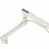 Suporte de secretária para monitor ART RAMM L-19GD para monitores de 17–32 polegadas, com apoio a gás, 2–9 kg, 2x USB 3.0, branco, com mordente