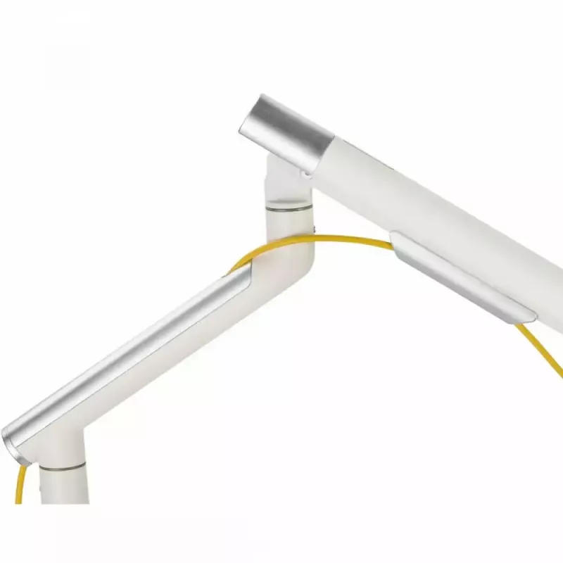 Suporte de secretária para monitor ART RAMM L-19GD para monitores de 17–32 polegadas, com apoio a gás, 2–9 kg, 2x USB 3.0, branco, com mordente