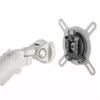 Suporte de secretária para monitor ART RAMM L-19GD para monitores de 17–32 polegadas, com apoio a gás, 2–9 kg, 2x USB 3.0, branco, com mordente