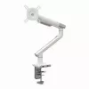 Suporte de secretária para monitor ART RAMM L-19GD para monitores de 17–32 polegadas, com apoio a gás, 2–9 kg, 2x USB 3.0, branco, com mordente