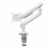Suporte de secretária para monitor ART RAMM L-19GD para monitores de 17–32 polegadas, com apoio a gás, 2–9 kg, 2x USB 3.0, branco, com mordente