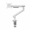 Suporte de secretária para monitor ART RAMM L-19GD para monitores de 17–32 polegadas, com apoio a gás, 2–9 kg, 2x USB 3.0, branco, com mordente