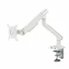 Suporte de secretária para monitor ART RAMM L-19GD para monitores de 17–32 polegadas, com apoio a gás, 2–9 kg, 2x USB 3.0, branco, com mordente
