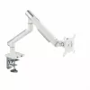 Suporte de secretária para monitor ART RAMM L-19GD para monitores de 17–32 polegadas, com apoio a gás, 2–9 kg, 2x USB 3.0, branco, com mordente