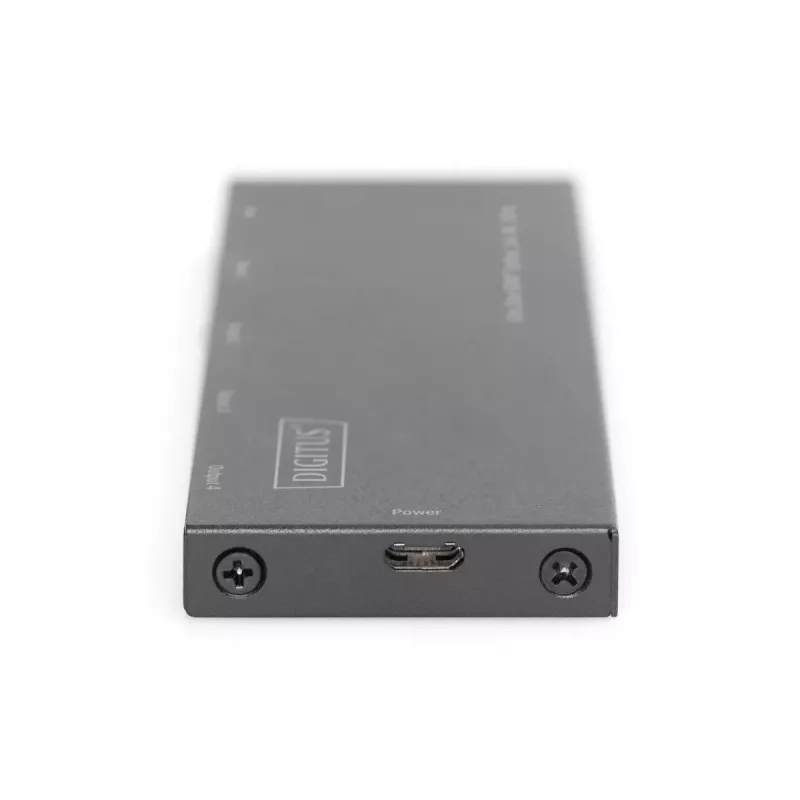 DIGITUS splitter HDMI Ultra Slim, 1x4, 4K/60Hz HDR, HDCP 2.2, 18 Gbps, alimentado por Micro USB