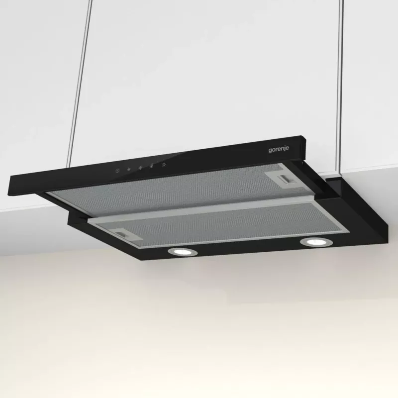 Gorenje TH64E4BG semi-encastrado (extrator) preto 450 m³/h