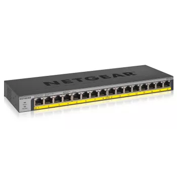 NETGEAR GS116LP Unmanaged Gigabit Ethernet (10/100/1000) Power over Ethernet (PoE) preto