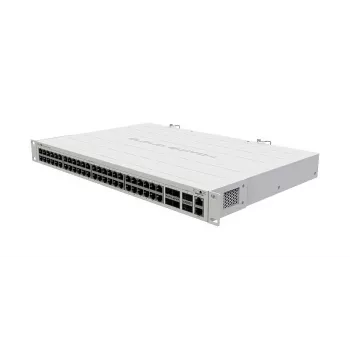 Switch Ethernet Gigabit L2 Gerido MikroTik CRS354-48G-4S+2Q+RM — 48x Gigabit RJ-45, 4x SFP+, 2x QSFP+, 10G, Montagem em rack